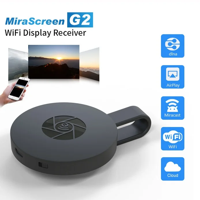 ТВ приставка 1080P беспроводной Wi Fi дисплей Mirascreen Цифровой HDMI медиавидеопоток
