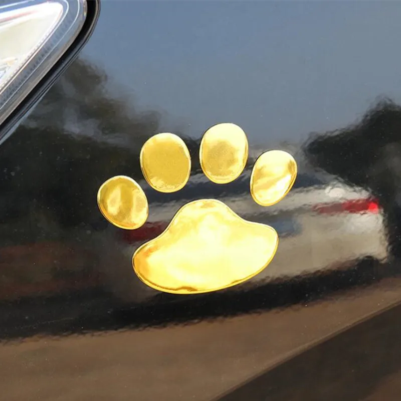 Крутая наклейка на автомобиль дизайн Paw3D животных отпечатки ног след для