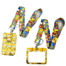 

Classic Anime Yellow Funny Cartoon Characters Neck Strap Lanyard for keys lanyard card ID Holder Key Chain for Gifts
