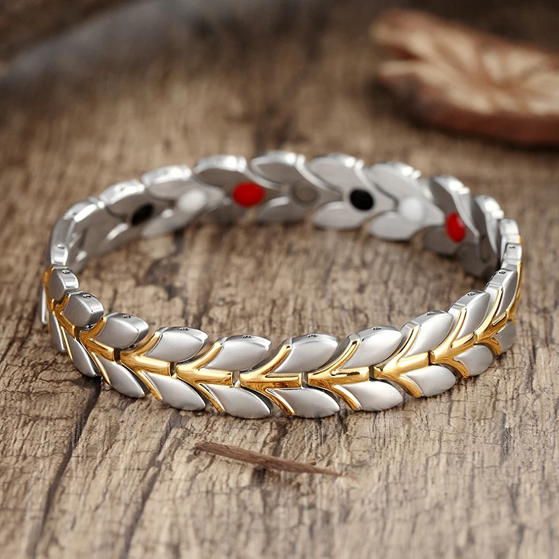 

Magnetic Slimming Function Bracelet Female Chain Gold Stainless Steel Bracelet Healthy Energy Bracelet Magnetic Healing Bracelet