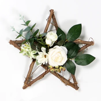 

Artificial Flower Wreath Door Window Hanging Wedding Home Decoration Pendant Rattan, Cotton, Silk Cloth, Plastic