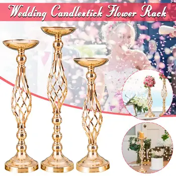 

Flower Vase Candle Holder Metal Candlestick Festival Wedding Party Home Decoration Candle Holders Desktop Ornament Candlesticks