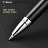 Deli Metal Sign Pen 0.5mm Gel Smooth Writing Pens Bullet Fine Tip Black Blue ink Refills Business Office School Gift 3