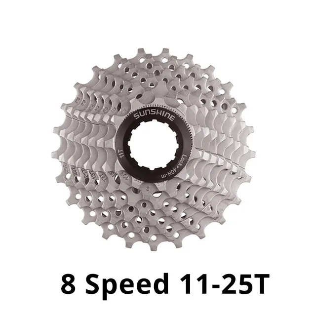 SUNSHINE MTB дорожный велосипед маховик велосипед Кассетный Маховик для детей 8, 9, 10, Скорость 11-25/28/32/36/40/42/46/50 т в сутки для deore m6000 Shimano SRAM - Цвет: 11-25T Silver