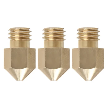 

MK8 Extruder Nozzle, 0.4 mm Extruder Brass Nozzle Head, Suitable For 1.75mm Consumables 3D Printer Nozzle (3 Pack)