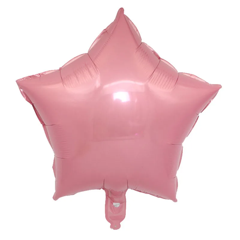 18 дюймов Многоцветный Металлический Макарон Фольга звезда Алюминий шар Baby Shower праздничные декорации на свадьбу, вечеринку, день рождения макет воздушный шар - Цвет: Rose Pink