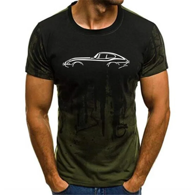 free shipping High Quality New Fashion JAGUAR E-TYPE INSPIRED T shirt Print Men T Shirt High Quality Cotton T-Shirt Men