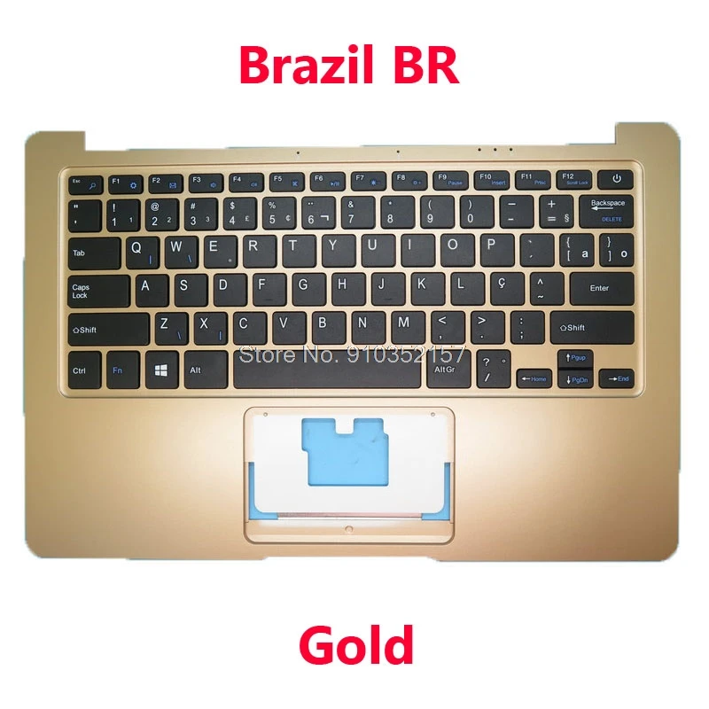 br para Multilaser br sem Touchpad Portátil Ouro Azul Prata Palmrest & Teclado Pc205 Ml-cn01 Pc206 Pc207 Pc224 Brasil - Imagem 2