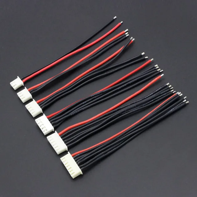 Good Quality 2s 3s 4s 5s 6s LiPo Battery Balance Charger Plug Line/Wire/Connector 22AWG 100mm JST-XH Balancer Cable 5 Pieces/Lot 3