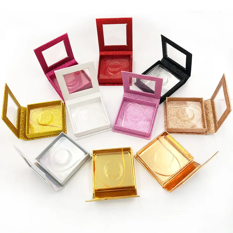 

NEW 5/10/20pcs square false eyelash packaging box 3d mink eyelashes custom lash boxes logo faux cils magnetic case lashes empty