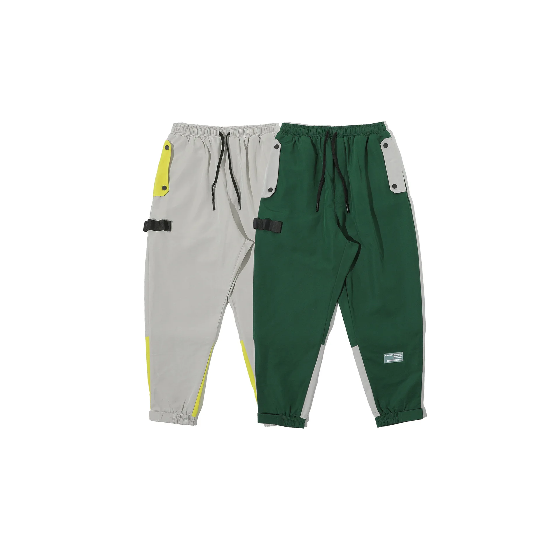 

City Where the Product Autumn New Style Contrast Color Joint Tool Disk Skinny Pants Fashion Pants Capri Pants