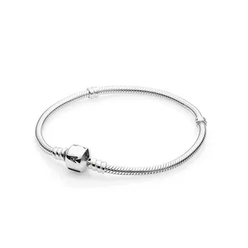 

Original 100% Real 925 Sterling Silver Pan Monment Snake Chain Bracelet Bangle for Women Authentic Charm Jewelry Pulseira Gift