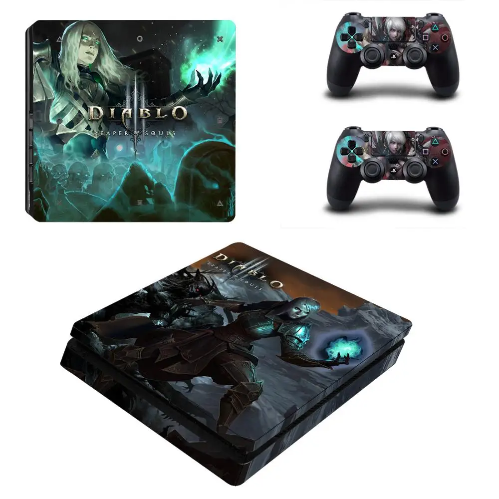 PS4 Slim sticker s Diablo Play station 4 Тонкая виниловая наклейка Pegatinas для playstation 4 Slim консоль и контроллер