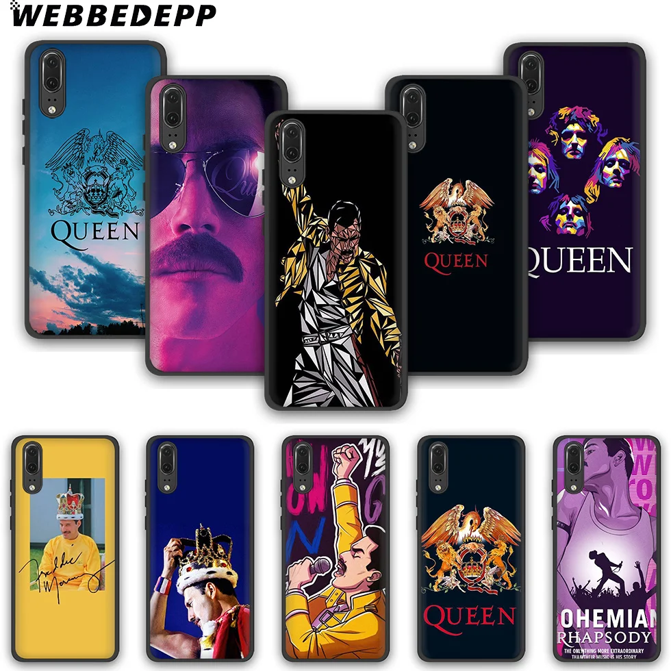 WEBBEDEPP Queen Band Fashion Soft Phone Case for Huawei P10 P20 P30 Lite Pro Y6 Y7 Prime 2018 Y9 2019 |
