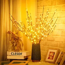 Thrisdar 30 Zoll 20 LED Led Zweig Licht Batterie Betrieben Beleuchtete Niederlassungen Vase Füllstoff Weide Zweig Beleuchtete Zweig