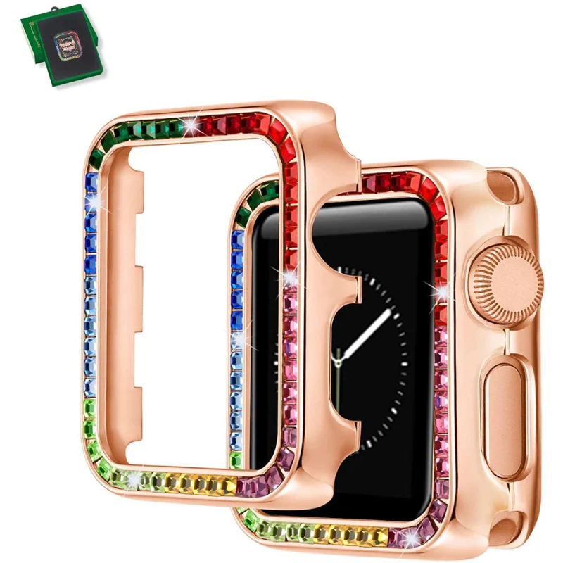 Womens Jóias Caixa Protetora para iWatch 6 SE 3 38-42mm