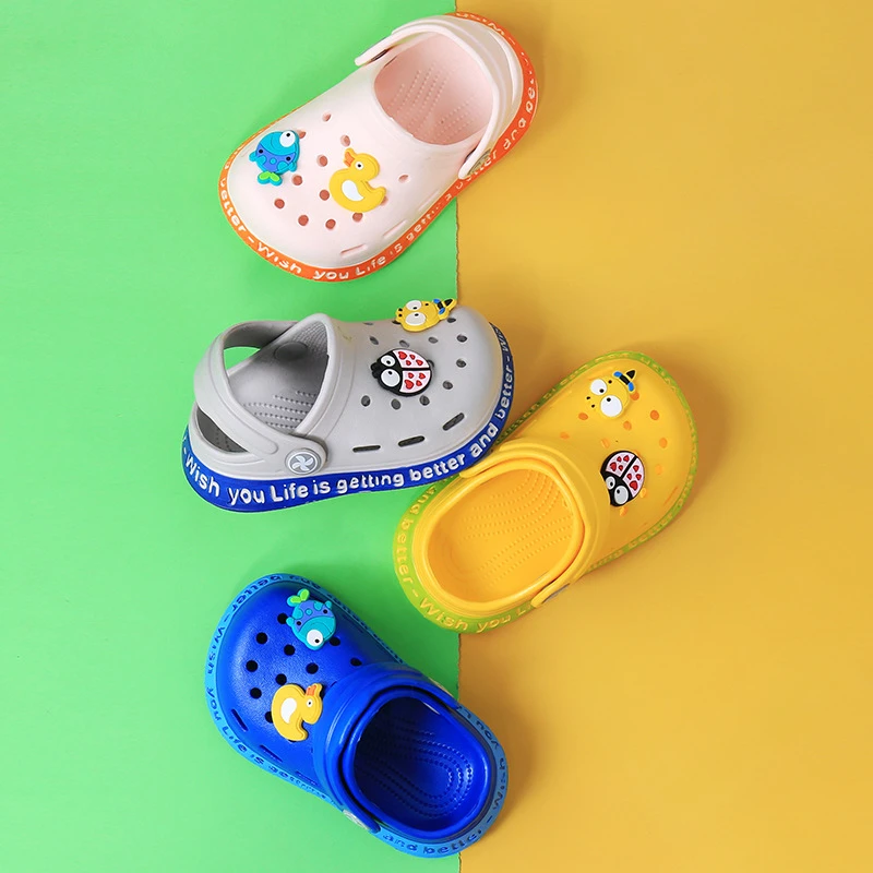 Children's Summer Cartoon Cute Cave Hole shoes Duckling Boys And Girls Comfortable Soft Soled Sandals slippers for boy