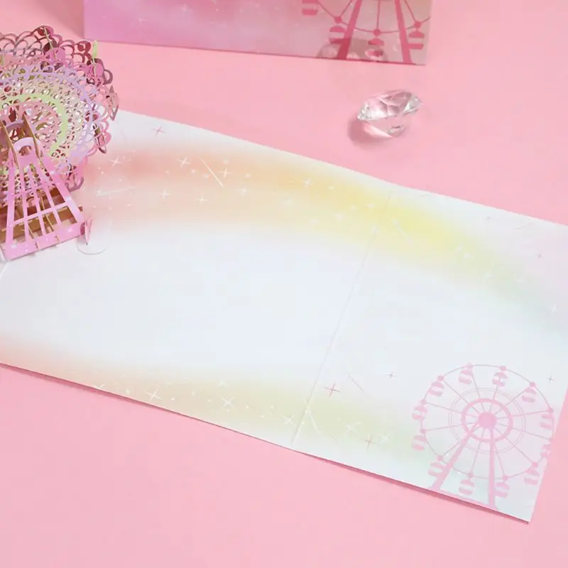 3D Pop Up колесо обозрения поздравительные открытки приглашения конверт день рождения D08D