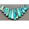 Women Fashion Jewelry New Zealand Abalone Shell Oblong Pendant Bead 13pcs 1Set  C3170 1