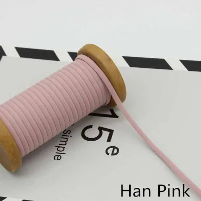 Meetee 23 ярдов 5 мм веревка эластичная лента плечевой ремень для волос детское кольцо обувь DIY аксессуары ручной работы BD393 - Цвет: Han pink