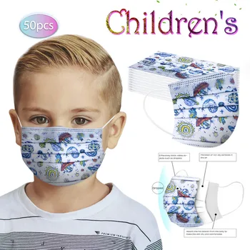 

cartoon Printed Masks For Children Disposable Three-layer mond masker filter mask for face mouth Elastic Earloop Mascarillas