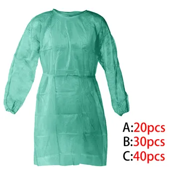 

20/30/40 pcs/lot Disposable gowns long sleeve safety sterile peritoneal surgery suit isolation clothing dust cover
