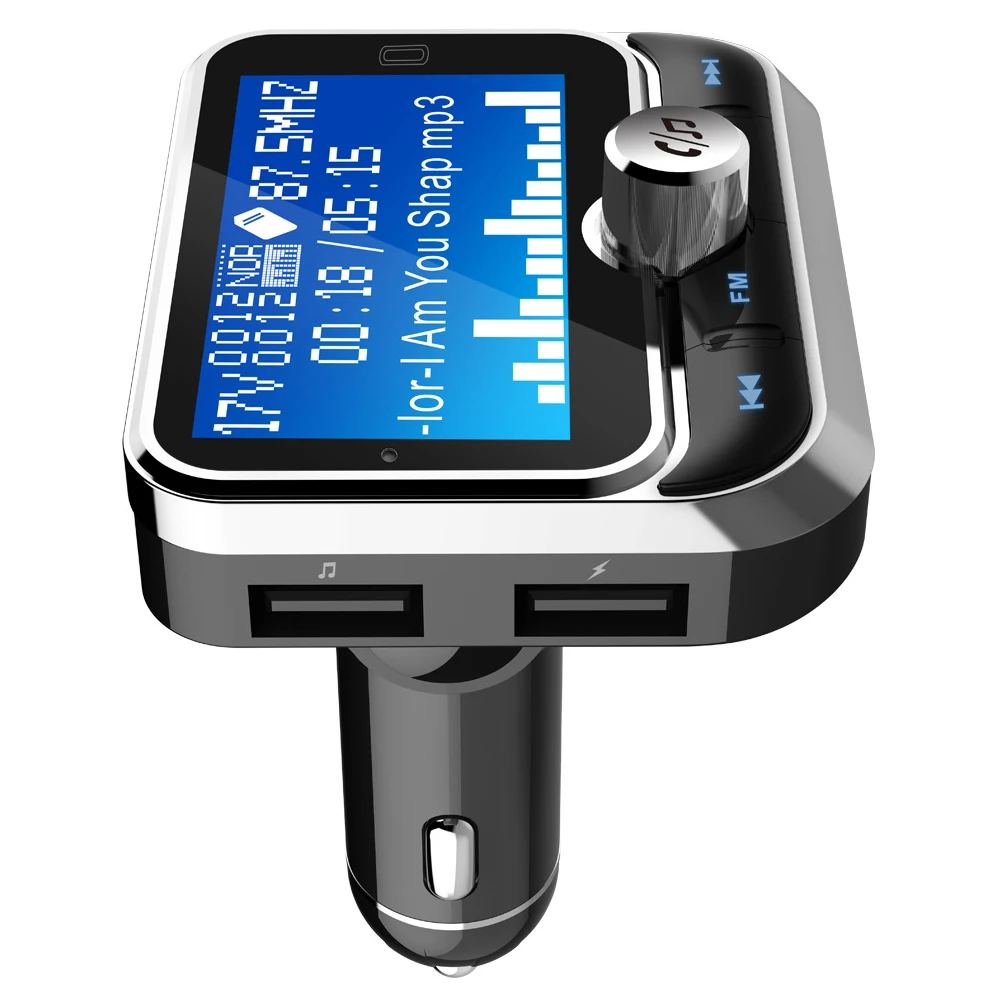 MP3 плеер, цифровой fm-передатчик, 1,8 ”, ЖК-дисплей, Bluetooth, автомобильный комплект, аксессуары, беспроводная Серебряная гарнитура, AUX вход, стерео