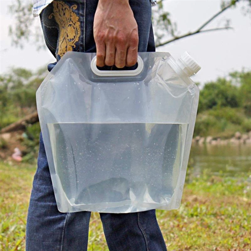 Bolsa de agua potable transparente plegable para deportes al aire libre, 5/10/15L, Camping, senderismo, cocina, Cola, Cubo almacenamiento| Bolsas de agua| - AliExpress