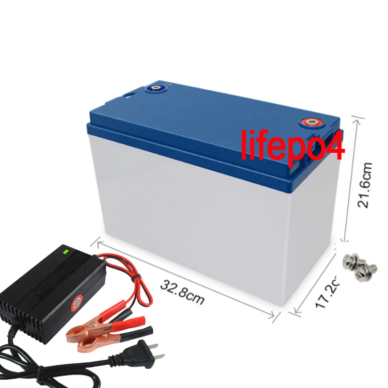 Глубокий цикл 12V 130Ah литий-железо-фосфат 12V LiFePO4 аккумулятор для солнечной энергии RV EV и морских приложений+ 10А зарядное устройство