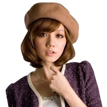 NIBESSER, теплая шерстяная зимняя шапка, одноцветная, женская, для девочек, берет, женский, французский, черный, белый, серый, розовый, Boinas De Mujer