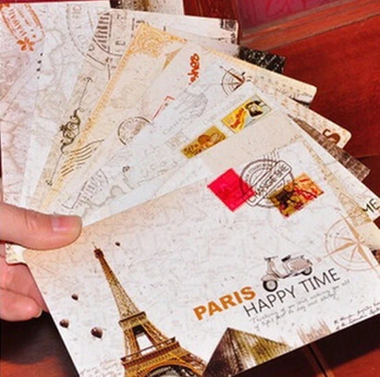 Moda creativas 9 Uds Big Ben arco triunfal Vintage Ojo de Londres 2016 Nuevo tarjetas de felicitación París postal de Torre