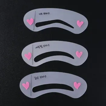 

3Pcs/Set 3Pcs/Set Makeup Plastic Eyebrow Drawing Guide Cards Reusable Automatic Brow Stencils Template Grooming Shaping DIY
