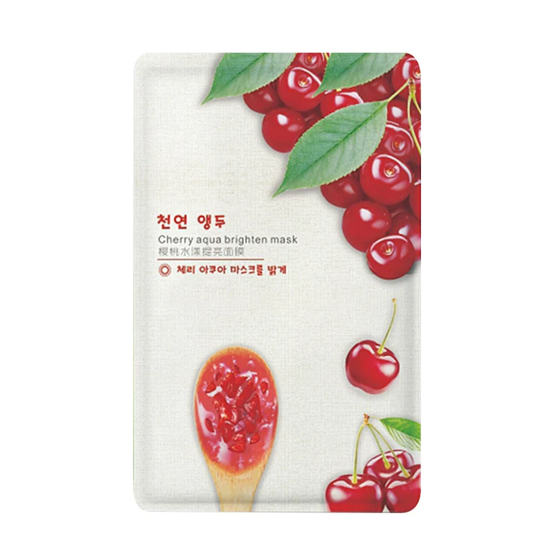 cherry Растительная маска для лица, 1 шт., увлажняющая маска для лица с масляным контролем, маска для удаления черных точек, обернутая маска, маска для лица, уход за кожей - Цвет: cherry
