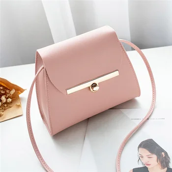 

Simple Flap Shoulder PU Leather Bags for Women 2020 Girls Pure Color Mini Messenger Chest Bag Crossbody Handbags Bolsa Feminina
