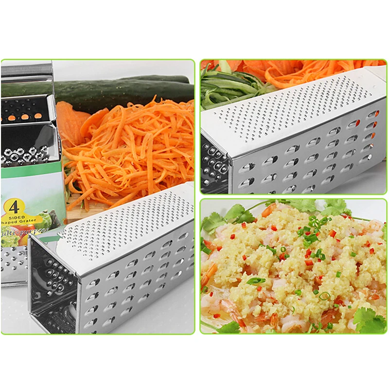 Cocina Accesorios De Cocina 4 сторонняя коробка из нержавеющей стали для сыра, моркови, терка для еды, измельчитель, слайсер, кухонные аксессуары