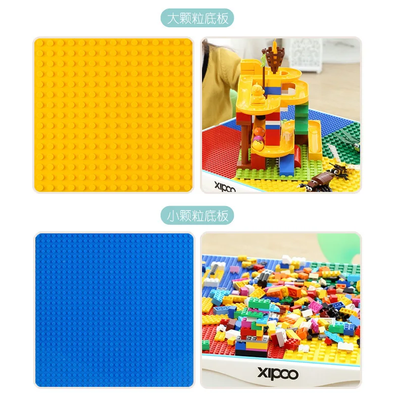 

XIPOO Children Multi-functional ji mu zhuo Compatible LEGO Size Granule Educational Assembled Plastic Study Desk (Toy)