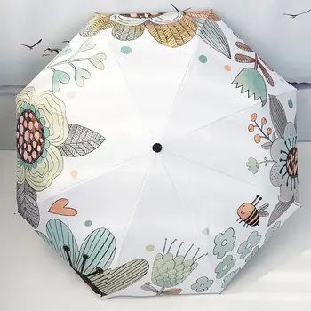 

Automatic Folding Rain Umbrella Female Student Korean -Style Ins Sun Umbrella UV Protection Sun Umbrella Rain and Rain Dual-Use