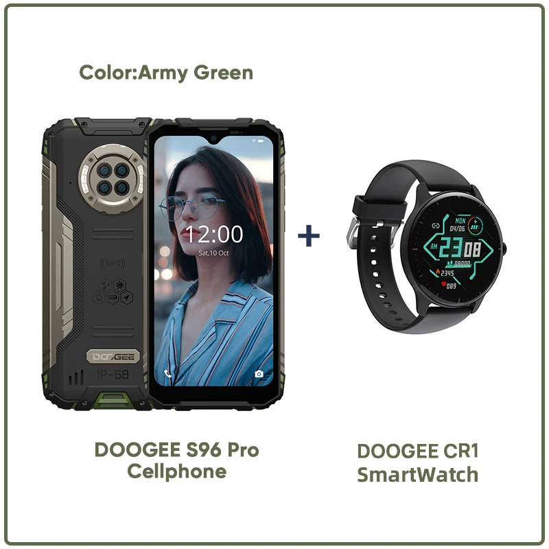 android cell phones for sale DOOGEE S96 Pro mobile phone Smartphone 48MP Round Quad Camera 20MP Infrared Night Vision Helio G90 Octa Core 8GB+128GB 6350mAh 3g android phones Android Phones