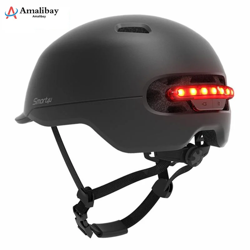 Electric Scooter Safety Helmet with Warning Light for Xiaomi M365 Pro Scooter Skateboard Ninebot Es