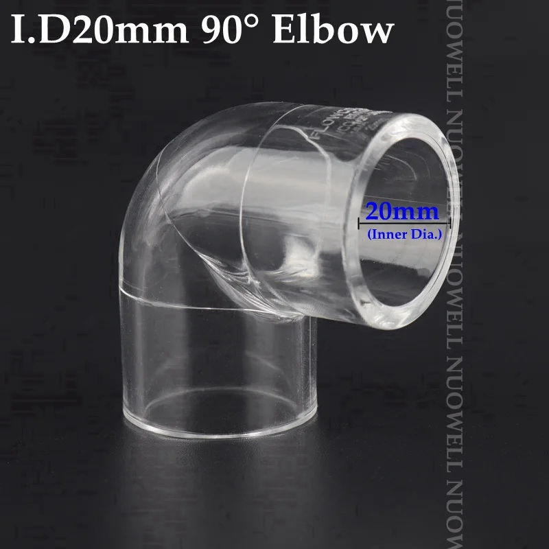 1pc Hi-Quality 20~32mm Thicken Transparent Clear Acrylic Pipe Connector Aquarium Fish Tank Plexiglass Tube Elbow Tee Joints