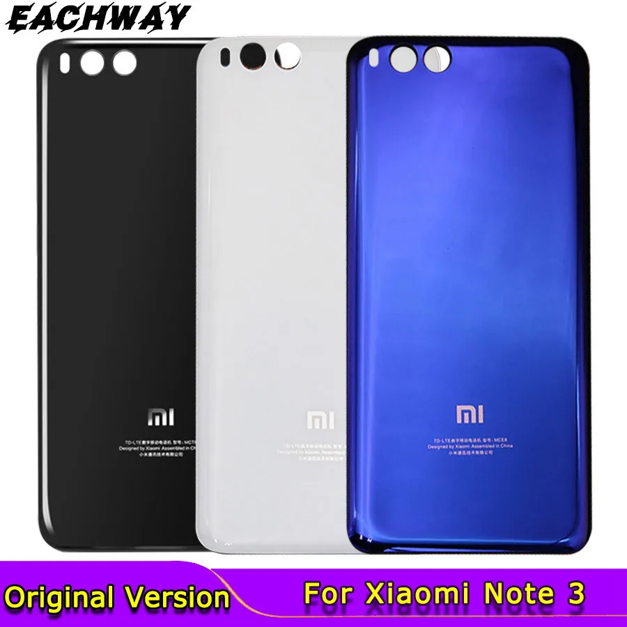 Задняя крышка батарейного отсека для Xiaomi Mi Note 3 стеклянная замена корпуса Note3 mi note3