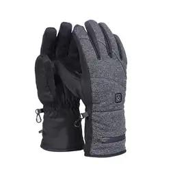 1 пара перчатки с электроподогревом на батарейках тепловые перчатки с подогревом для мужчин и женщин пятипальцевая зимняя грелка для рук