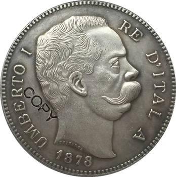 

1878 Italy 5 Lire coins copy