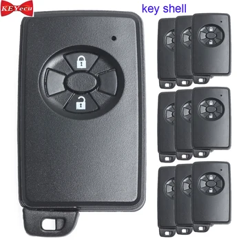

KEYECU 10pcs for Toyota Avalon Camry Highlander Crown Corolla Yaris Remote Car Key Shell 2Btn HYQ14AAF