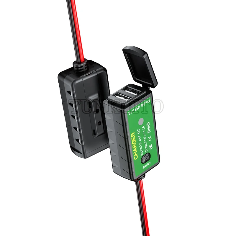 Waterproof Motorcycle USB Charger Voltmeter for Moto Motor Motorbike Scooter 12V 24V Mobile Phone Charger