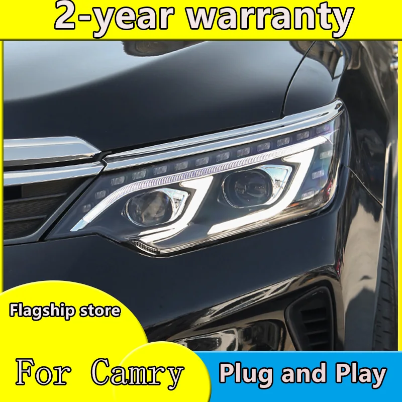 Автомобильный Стайлинг для Toyota Camry V55 светодиодный ная фара 2015-2017 года фары линзы