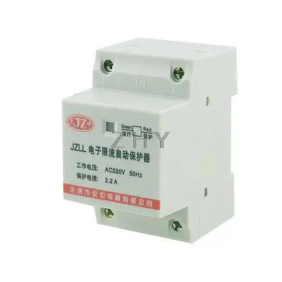 

AC 220V 2.2A Two 2 Poles Overload Protector Electronic Circuit Breaker DIN Rail
