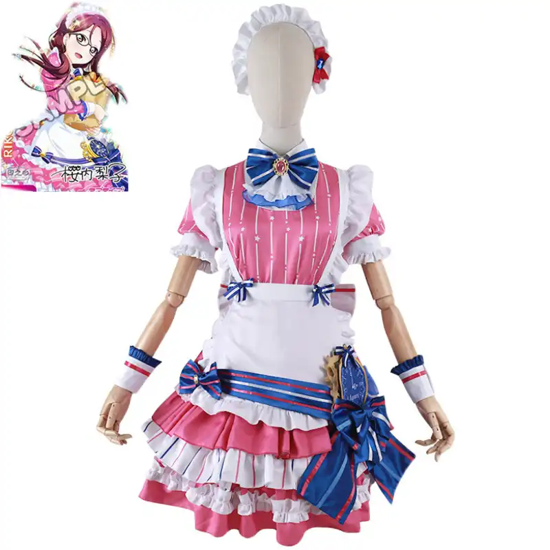 ラブライブ サンシャインaqours Sakurauchiりこコスプレ衣装女性かわいいメイドドレスハロウィンカーニバル制服カスタムメイド ゲーム コスチューム Aliexpress