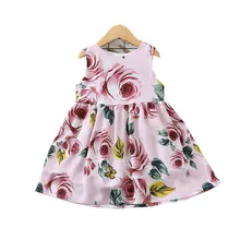 Шифоновое платье с большим цветком для девочек; лето г.; Новое Детское платье