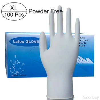 

100pcs Latex Rubber Gloves, Powder Free, Disposable Gloves Non Sterile Food Safe M25 20 Dropship